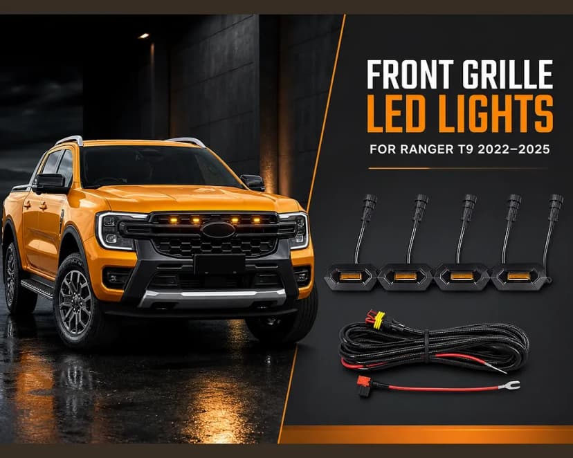 Upgraded version, 4-piece LED barbecue light, compatible with Ford Ranger T9 2022-2025